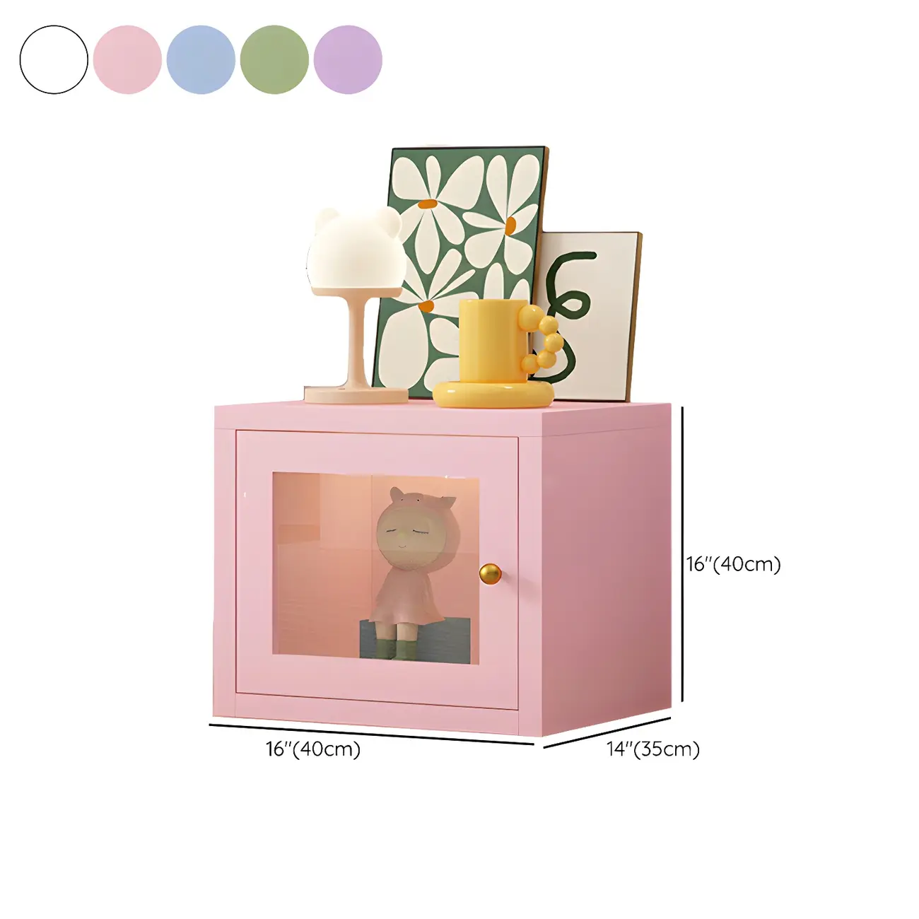 Modern Metal White Stackable Display Cabinet with Glass Door Image - 46 | homeyfad