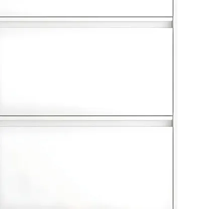 Grey/White Metal Wall Mounted Shoe Storage Cabinet Image - 7