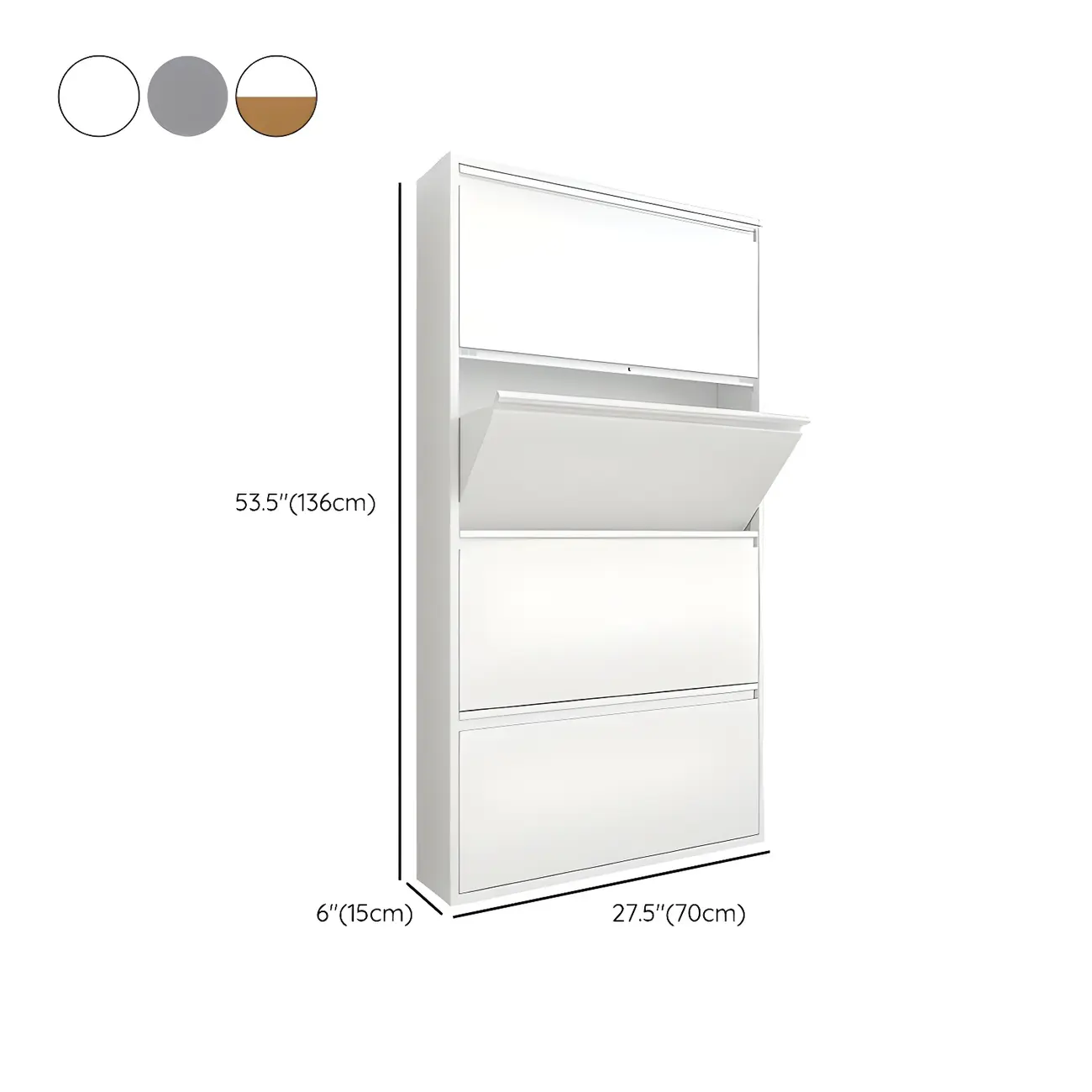 Grey/White Metal Wall Mounted Shoe Storage Cabinet #size | homeyfad