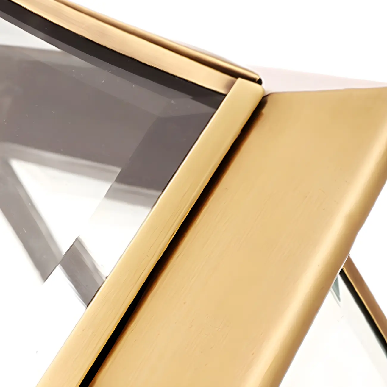 Transparent Gold Glass LED Wall Sconce with Metal Frame | homeyfad