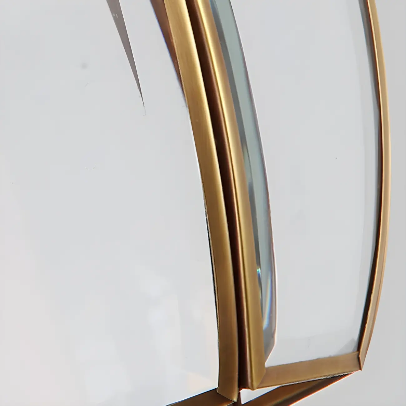 Transparent Gold Glass LED Wall Sconce with Metal Frame | homeyfad