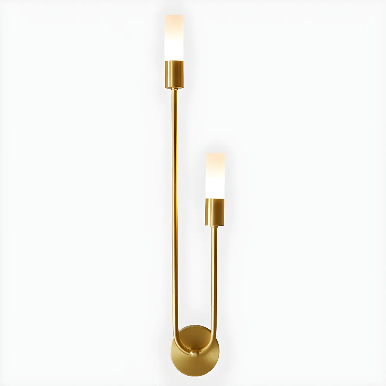 2-Light Modern Cylinder Coppery Wall Sconce for Living Room | homeyfad