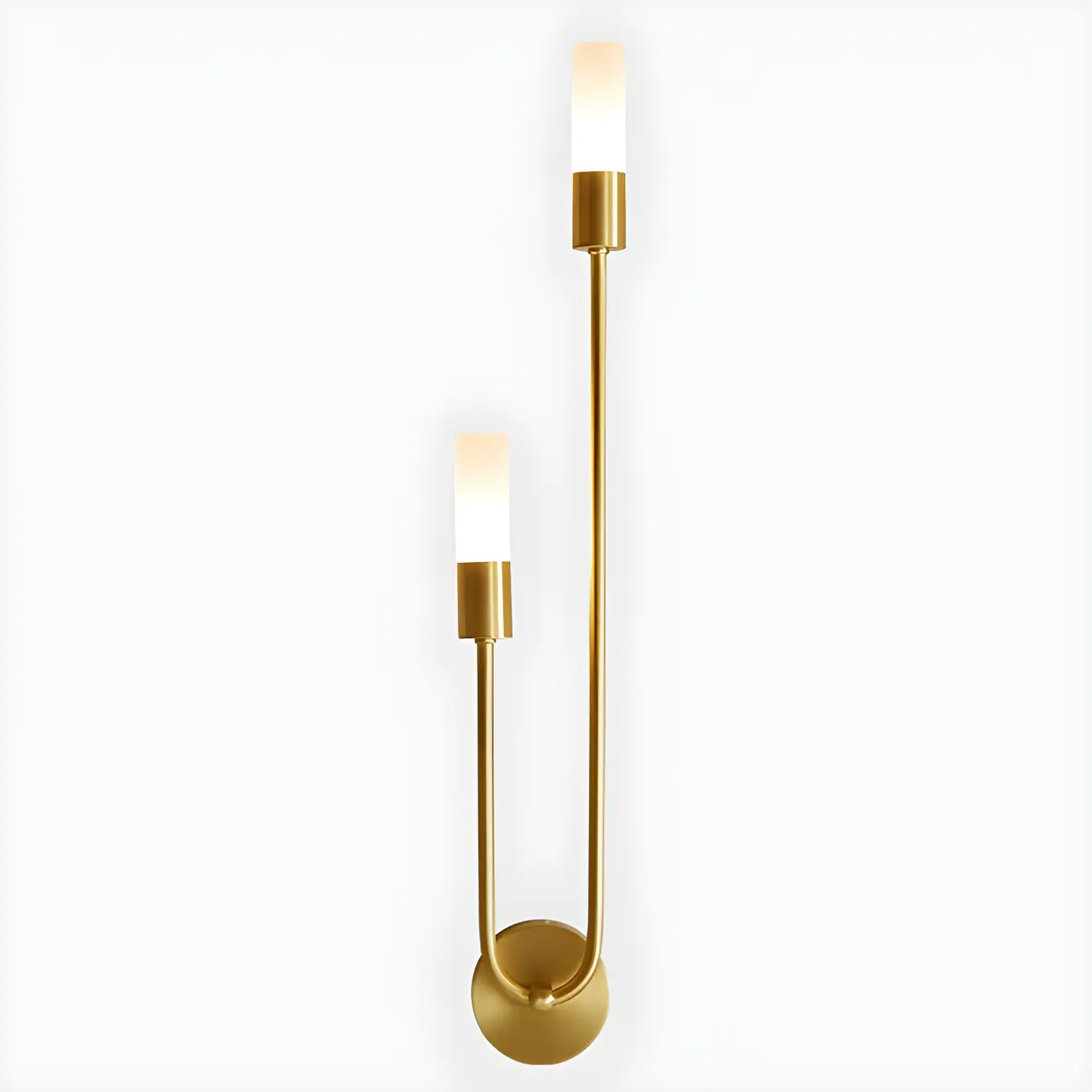 2-Light Modern Cylinder Coppery Wall Sconce for Living Room | homeyfad