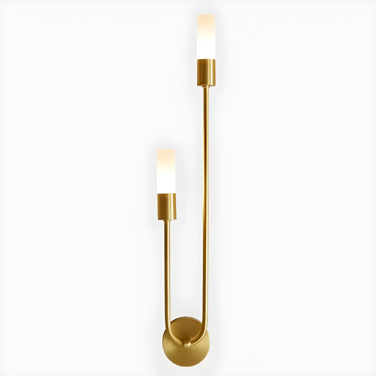 2-Light Modern Cylinder Coppery Wall Sconce for Living Room