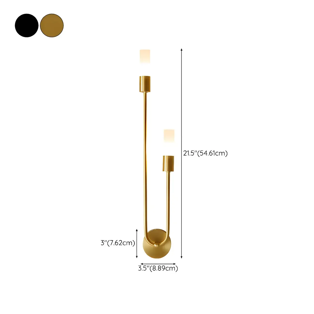 2-Light Modern Cylinder Coppery Wall Sconce for Living Room