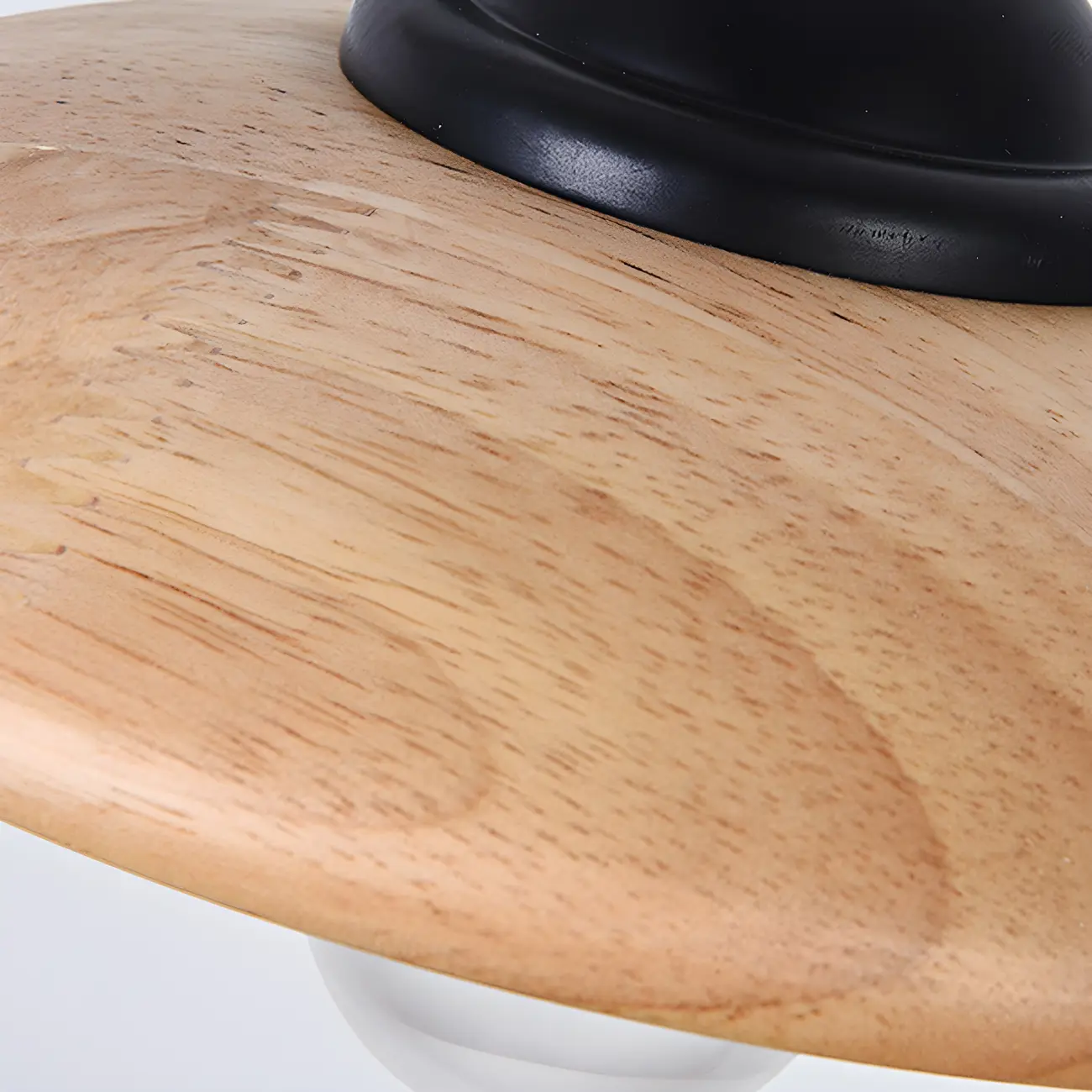 Vintage Walnut Swing Arm Wall Light with Wooden Shade | homeyfad