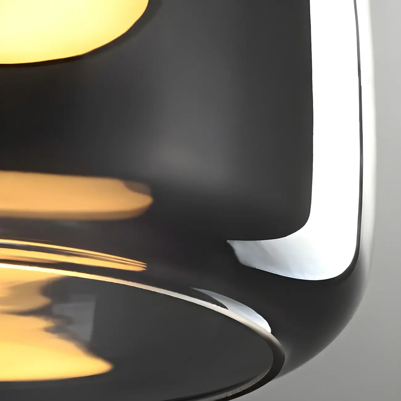 Modern Grey Glass Cylinder LED Island Light Dimmable for Kitchen Image - 7