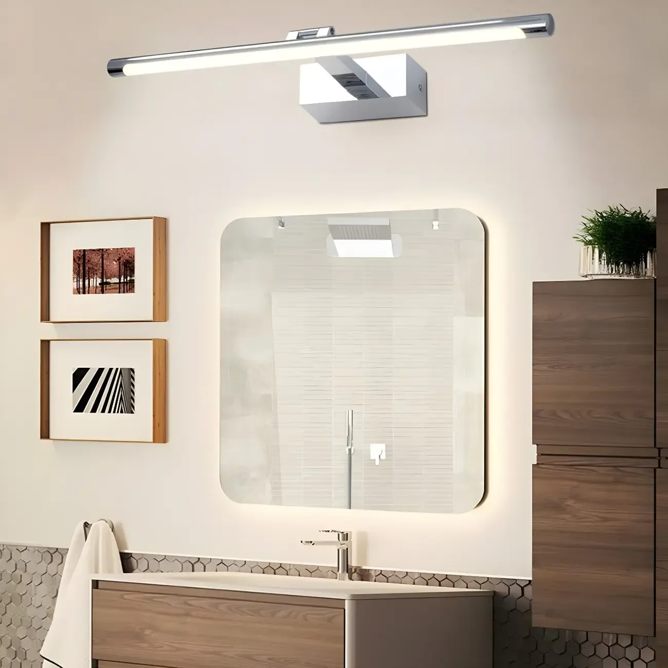 Modern Practicality Metal Vanity Light with LED for Bathroom Image - 1