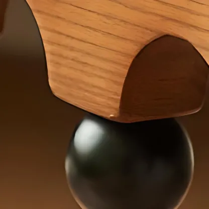 Traditional Octagon Wood Side Table with Pedestal Base for Home Image - 6