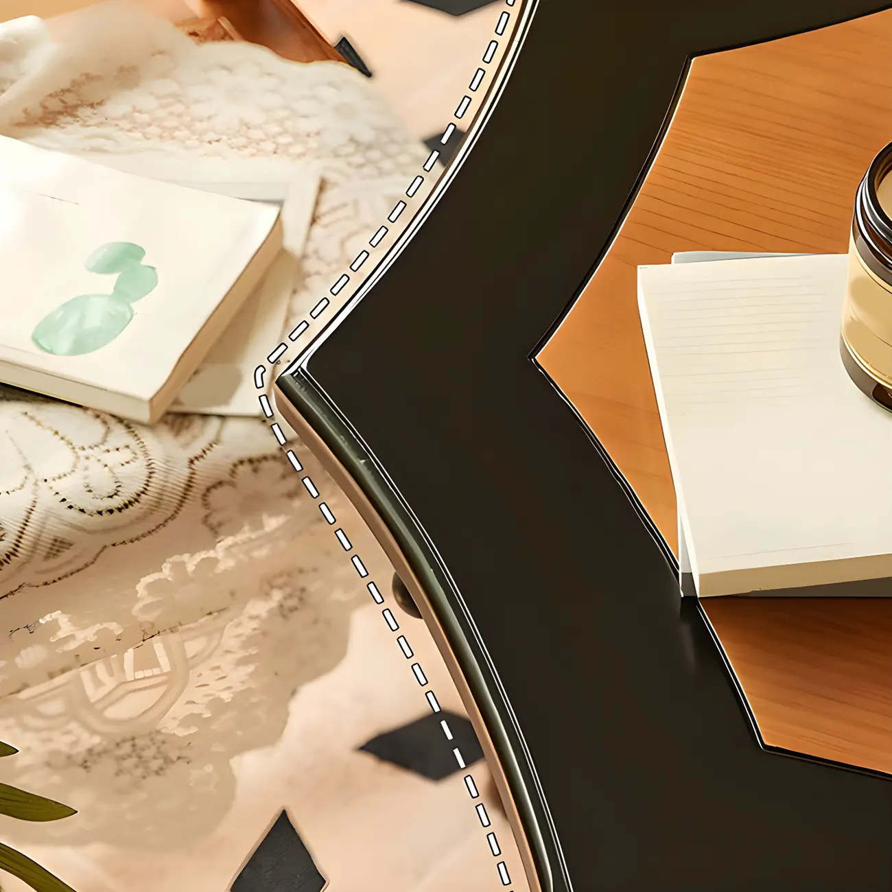 Traditional Octagon Wood Side Table with Pedestal Base for Home Image - 11 | homeyfad