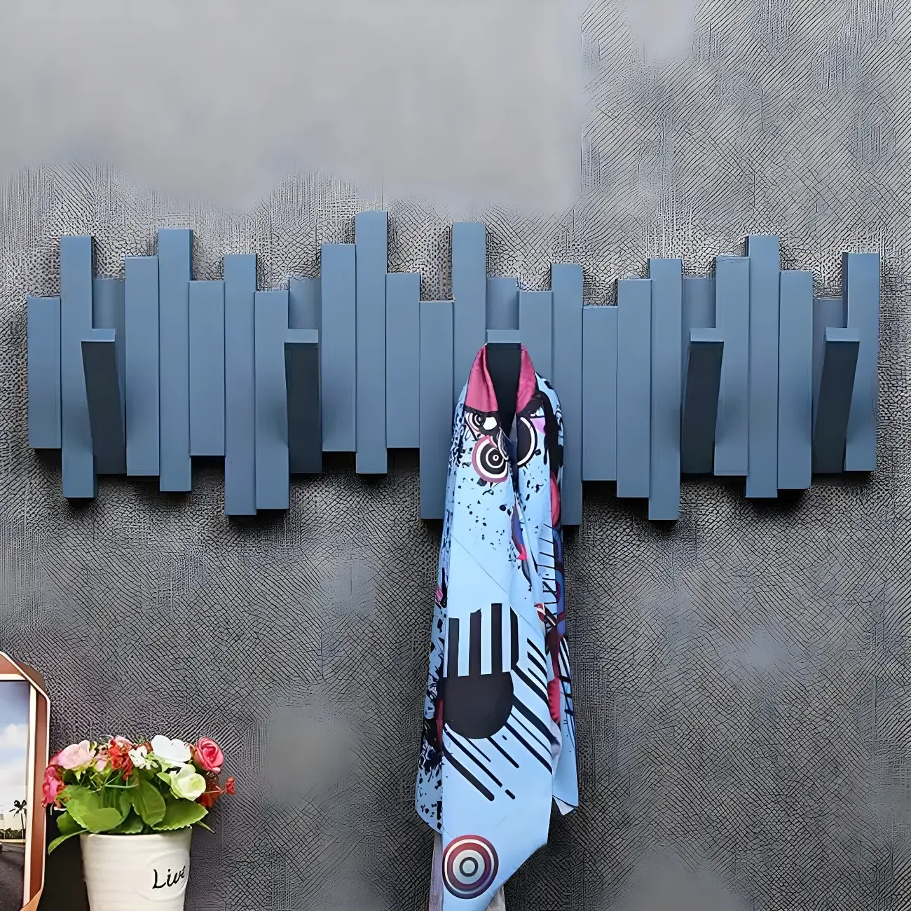 Modern Plastic/Acrylic Wall-Mounted Coat Rack Image - 1