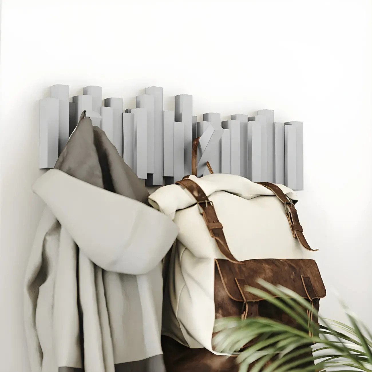 Modern Plastic/Acrylic Wall-Mounted Coat Rack Image - 5