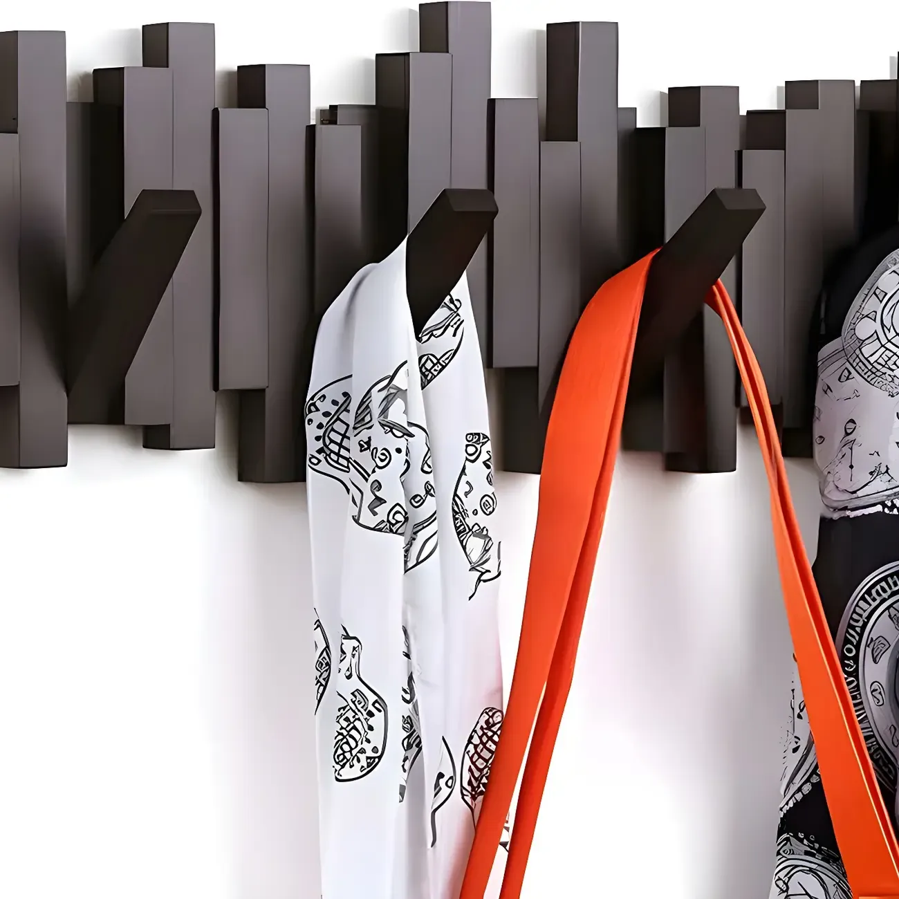Modern Plastic/Acrylic Wall-Mounted Coat Rack Image - 2