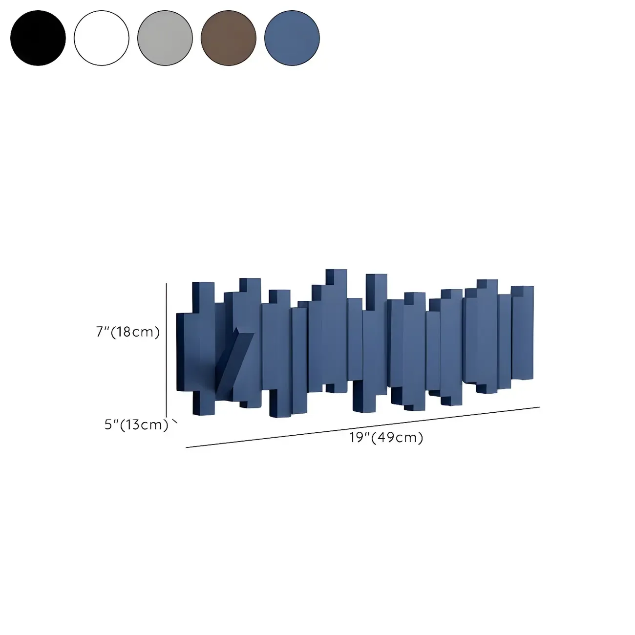 Modern Plastic/Acrylic Wall-Mounted Coat Rack #size
