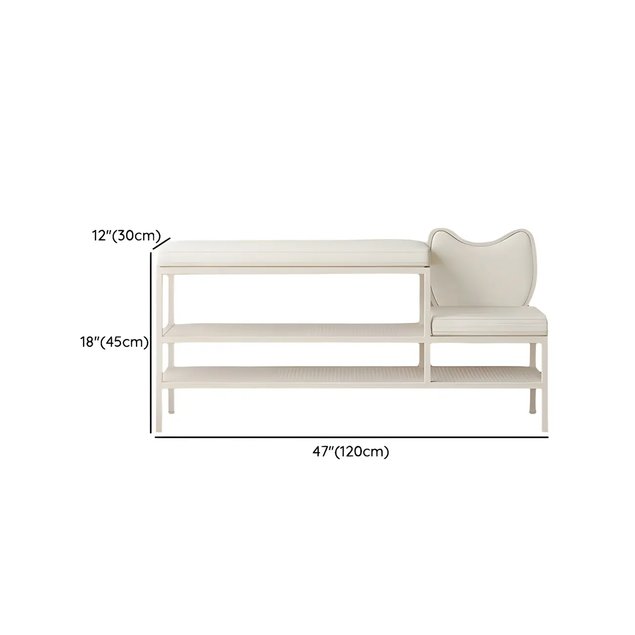 Elegant Oval Metal Cushioned Shoe Rack Bench Image - 15 | homeyfad
