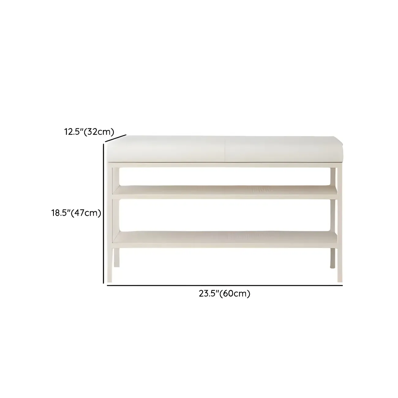 Elegant Oval Metal Cushioned Shoe Rack Bench Image - 19