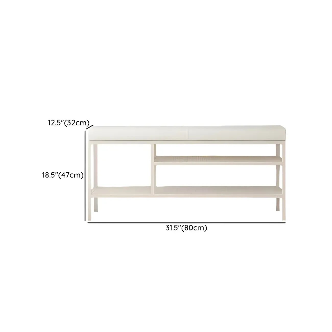 Elegant Oval Metal Cushioned Shoe Rack Bench Image - 20