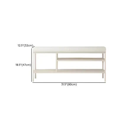 Elegant Oval Metal Cushioned Shoe Rack Bench Image - 20