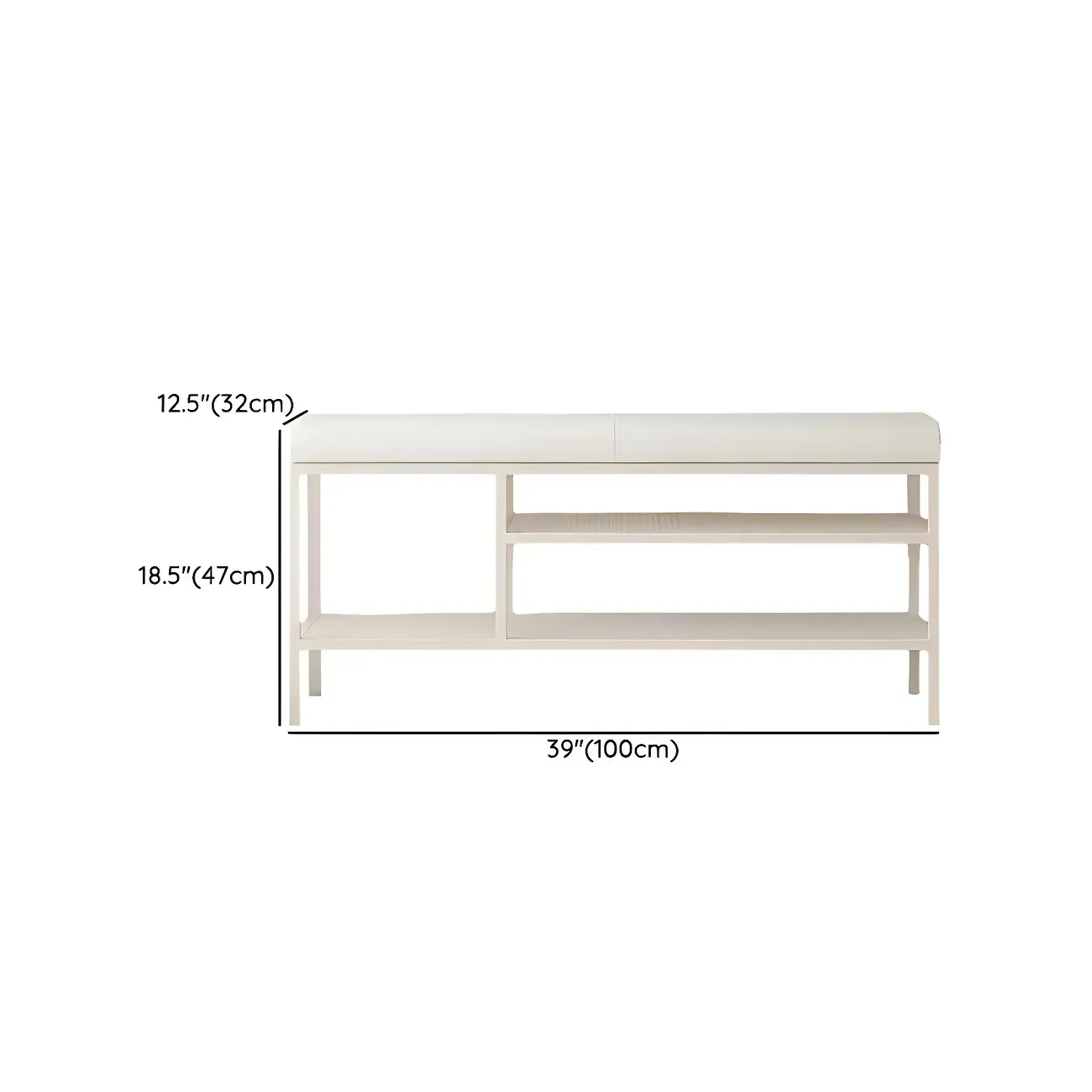 Elegant Oval Metal Cushioned Shoe Rack Bench Image - 21