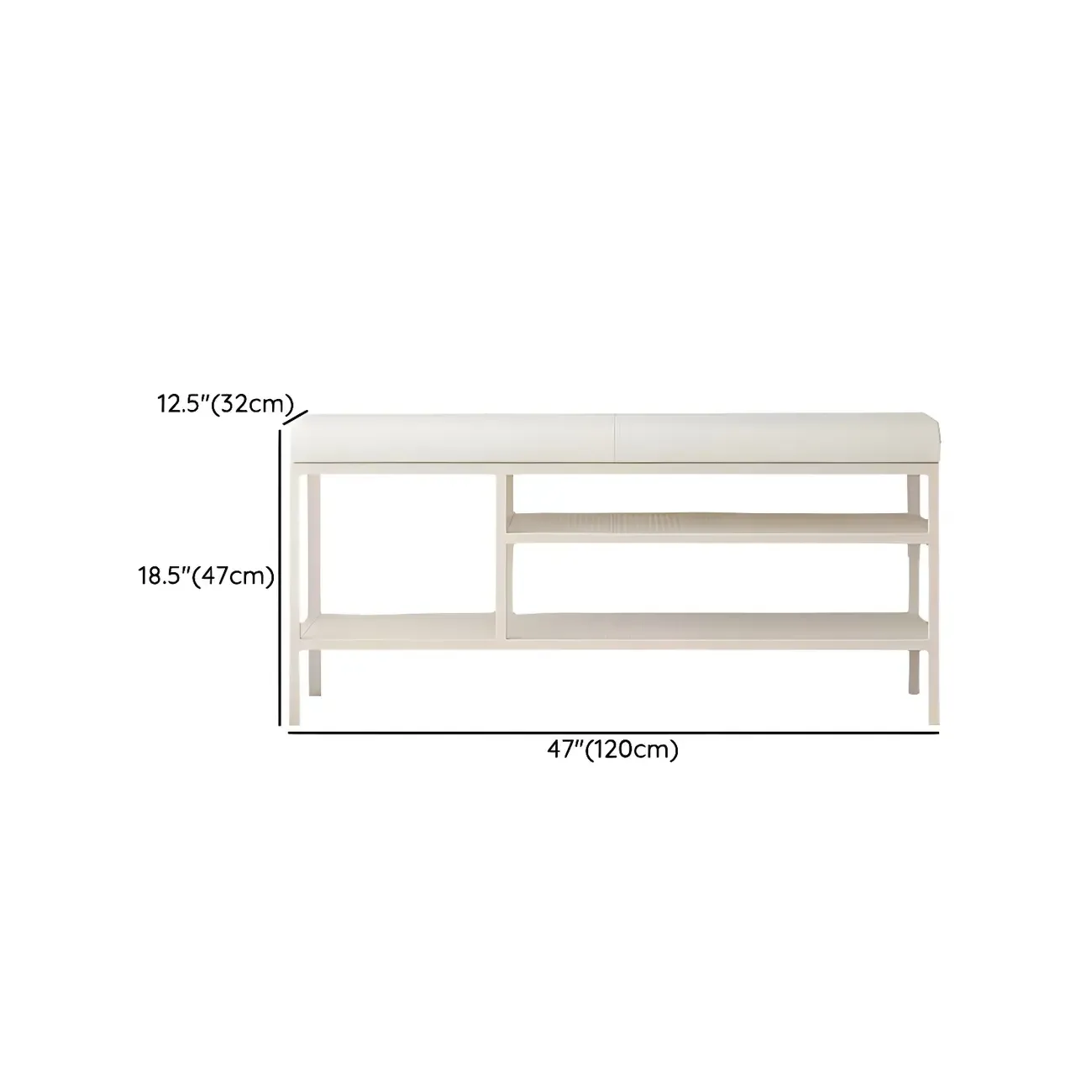 Elegant Oval Metal Cushioned Shoe Rack Bench Image - 22