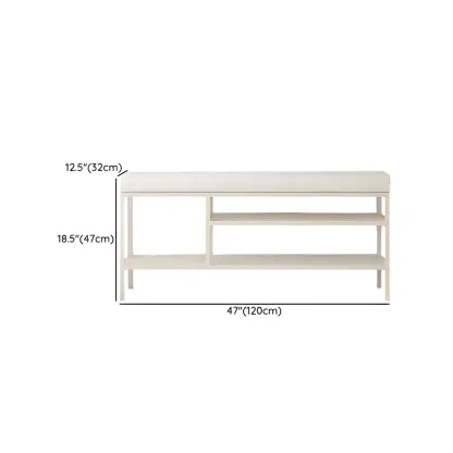 Elegant Oval Metal Cushioned Shoe Rack Bench Image - 22