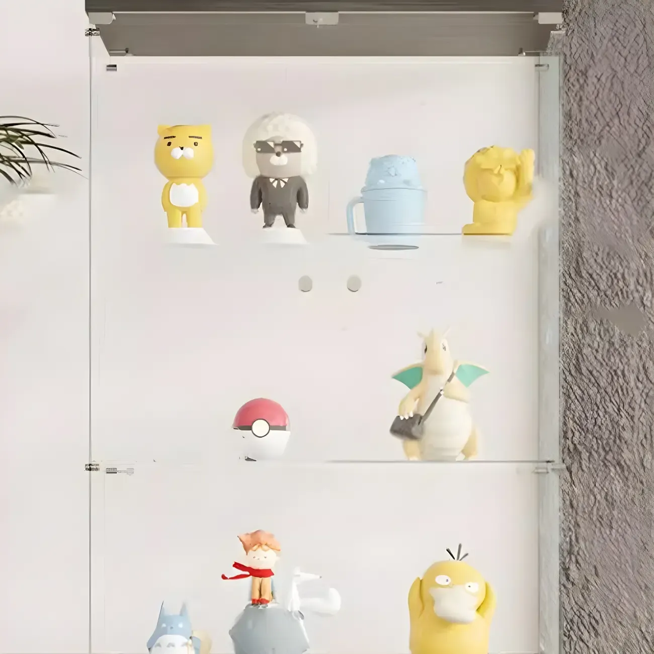 Minimalist Rectangular 4 Shelves Clear Glass Curio Cabinet Image - 8