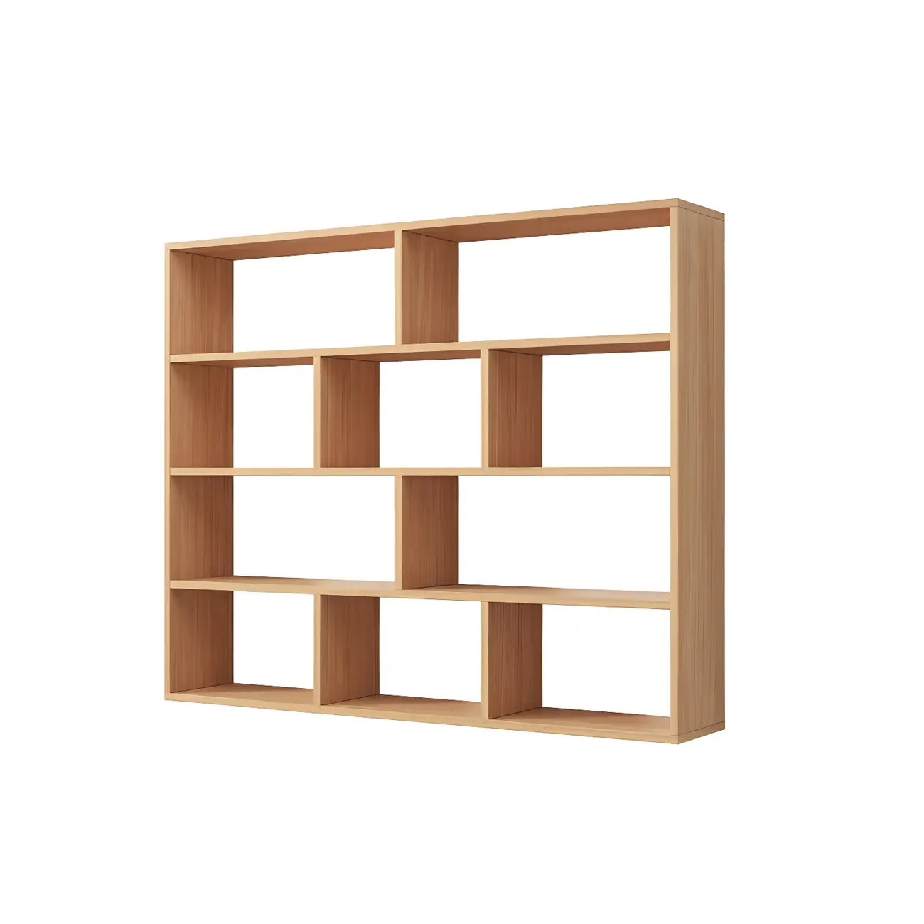White Wall-Mounted Cube Wood Display Bookcase Image - 12 | homeyfad