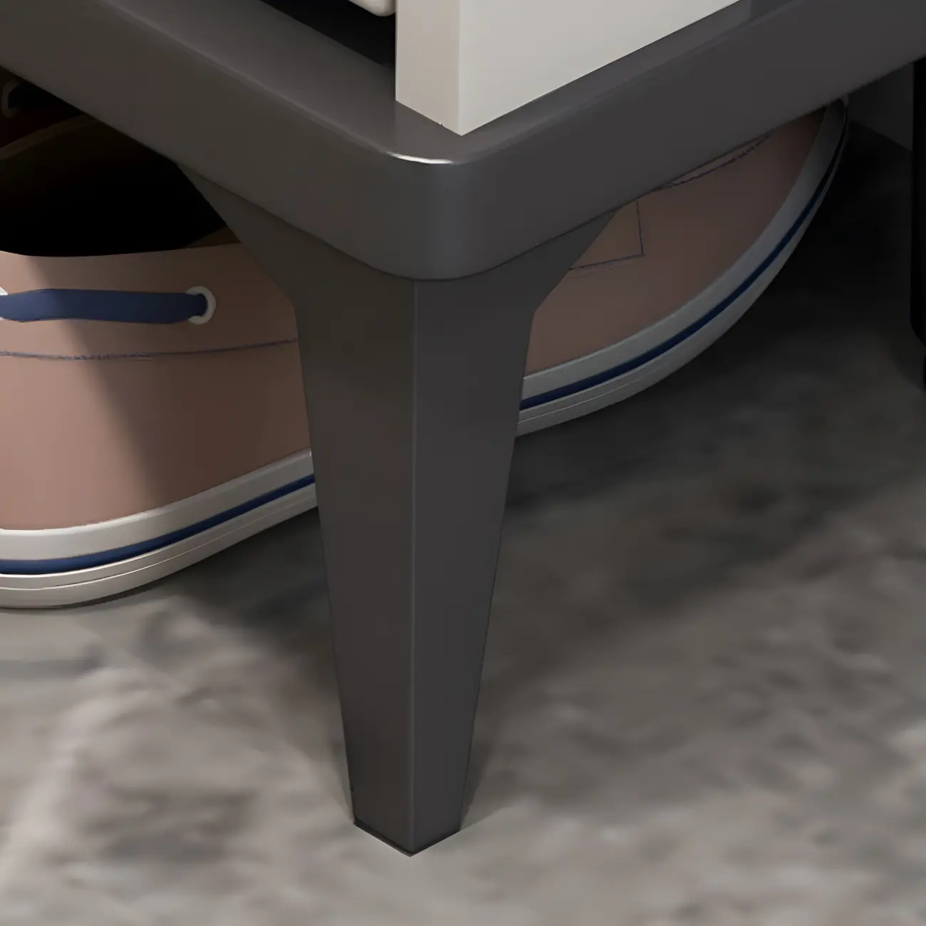 Entryway Grey/White Drop Front Shoe Storage Cabinet Image - 15 | homeyfad