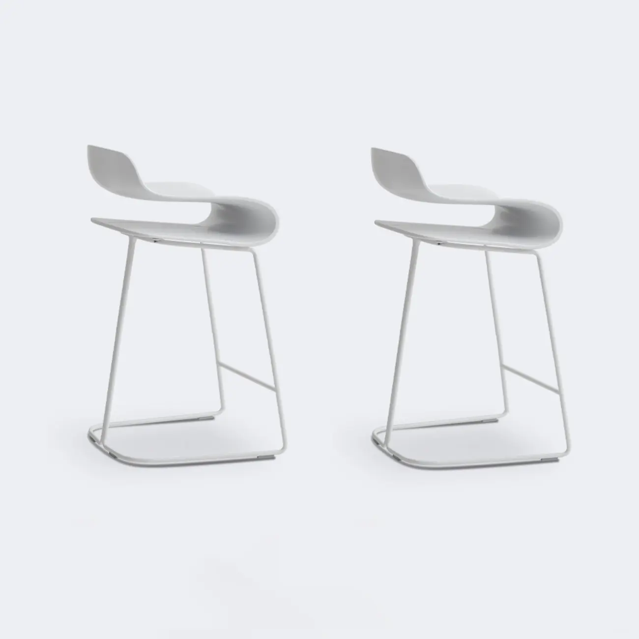 Industrial Plastic Steel Frame Low Back Armless Bar Stool Image - 16 | homeyfad