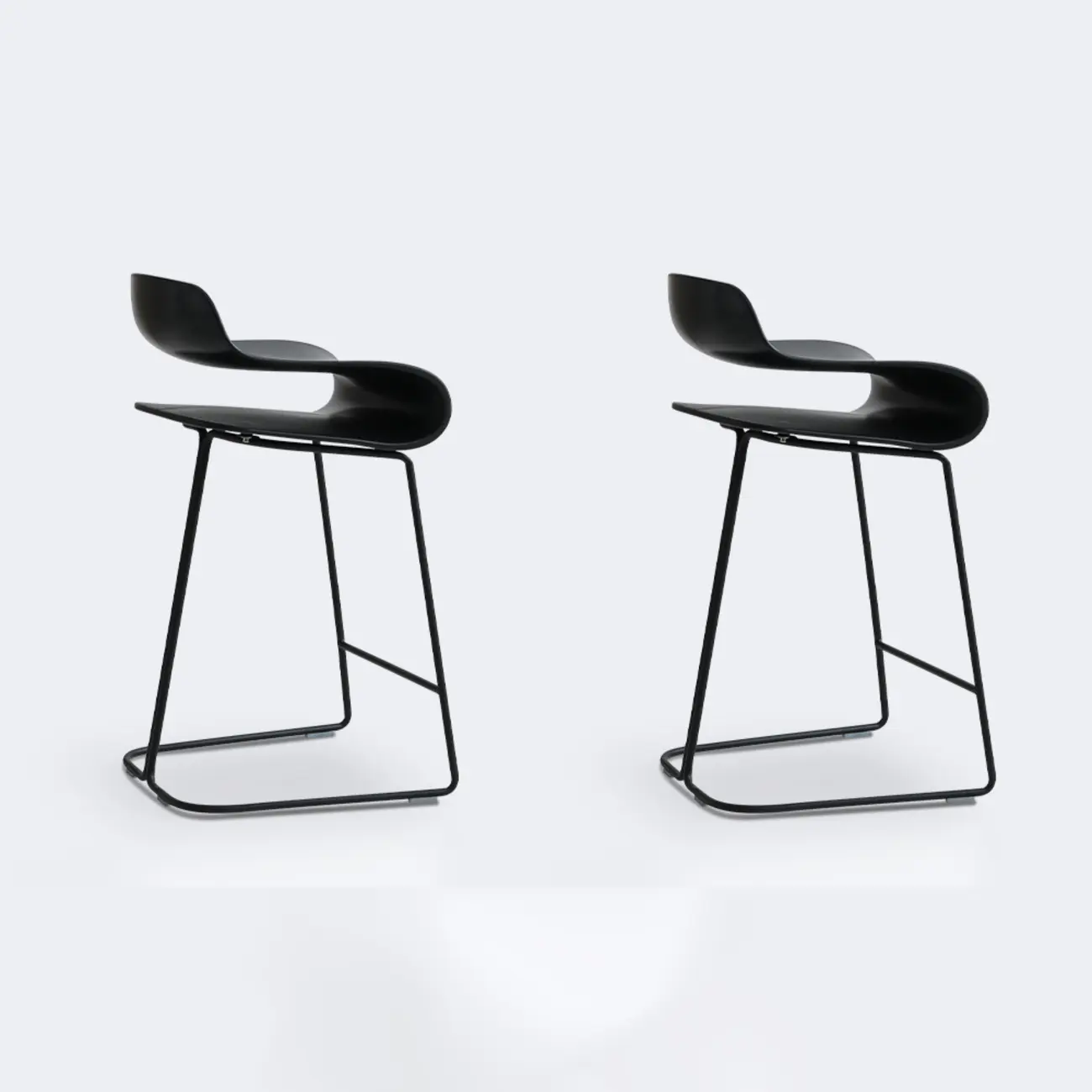 Industrial Plastic Steel Frame Low Back Armless Bar Stool Image - 17 | homeyfad