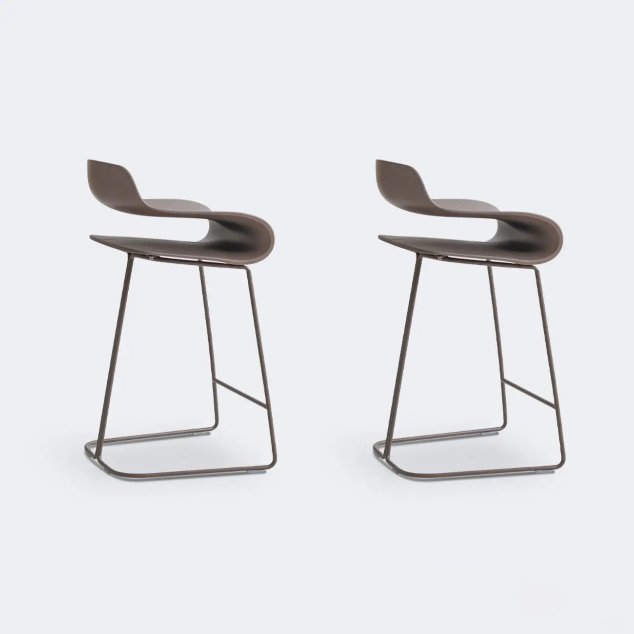 Industrial Plastic Steel Frame Low Back Armless Bar Stool Image - 19 | homeyfad