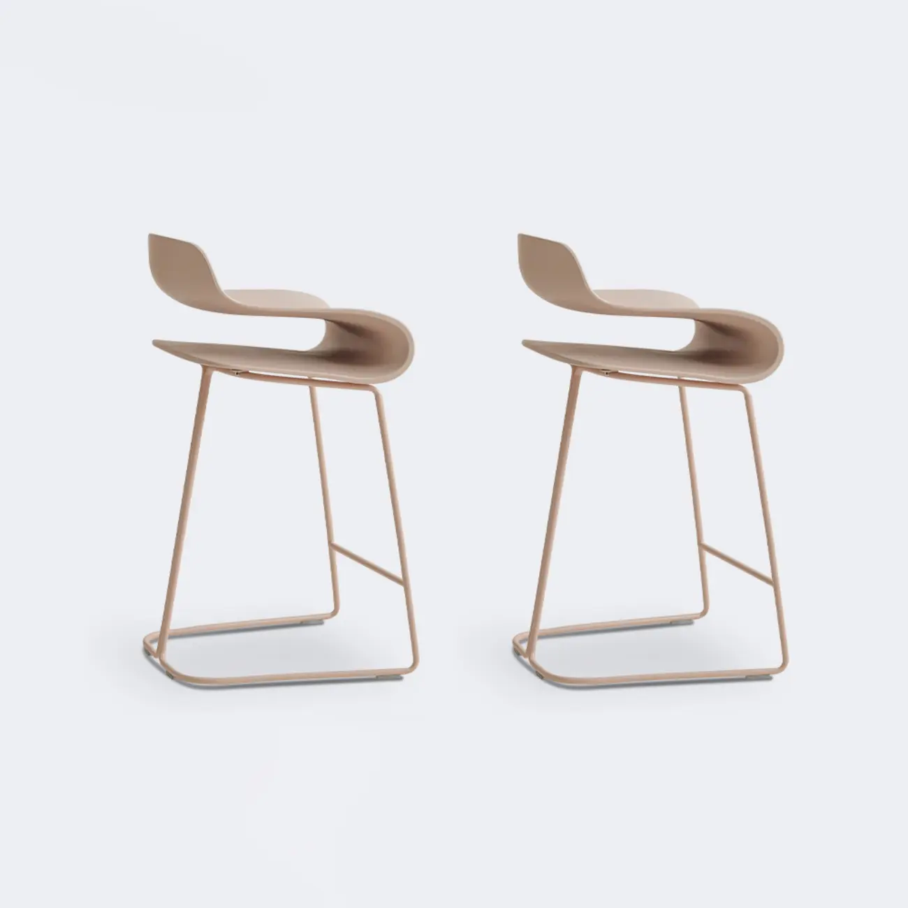 Industrial Plastic Steel Frame Low Back Armless Bar Stool Image - 18 | homeyfad