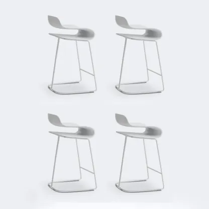 Industrial Plastic Steel Frame Low Back Armless Bar Stool Image - 20