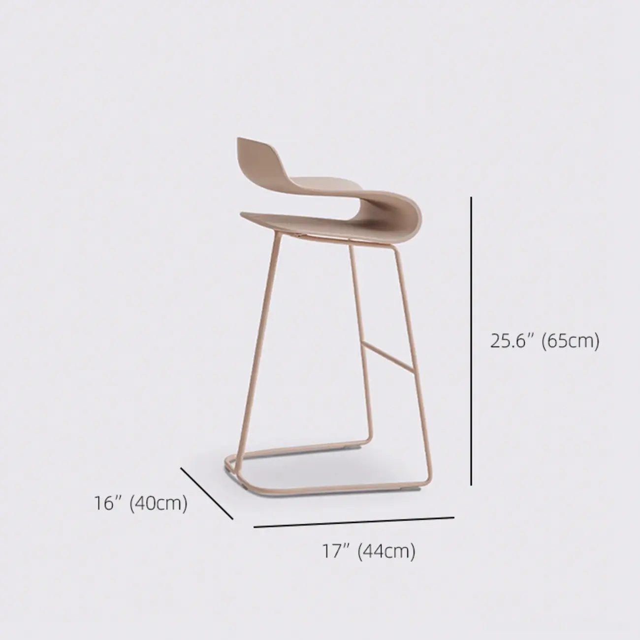 Industrial Plastic Steel Frame Low Back Armless Bar Stool Image - 25 | homeyfad