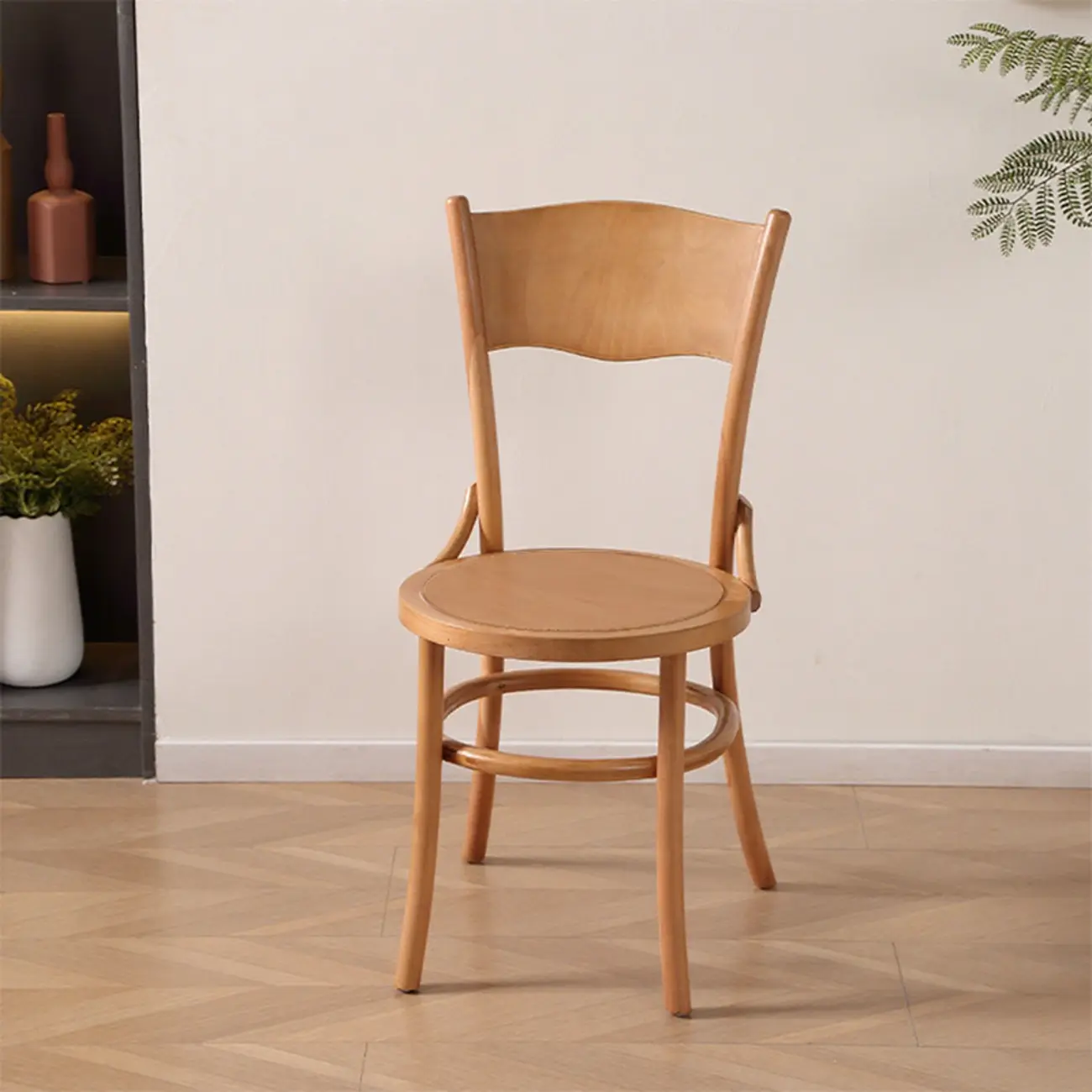 Mid-Century Modern Round Wood Dining Chair Image - 13 | homeyfad