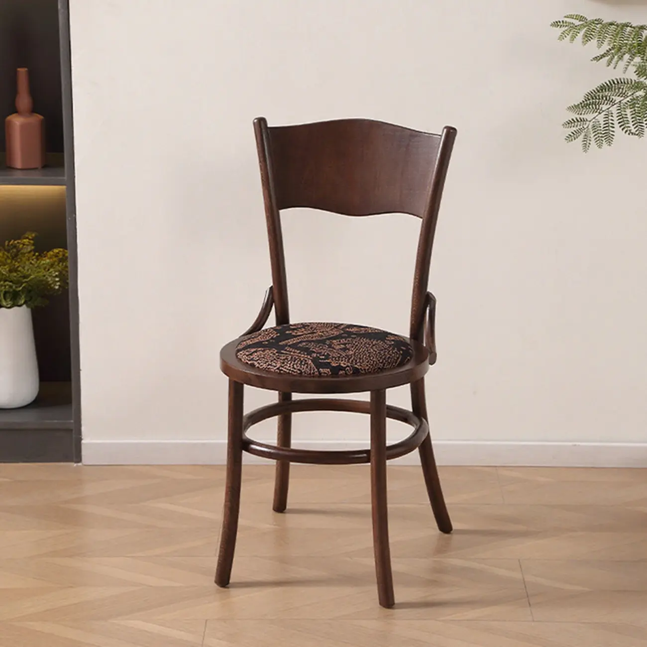 Mid-Century Modern Round Wood Dining Chair Image - 11 | homeyfad