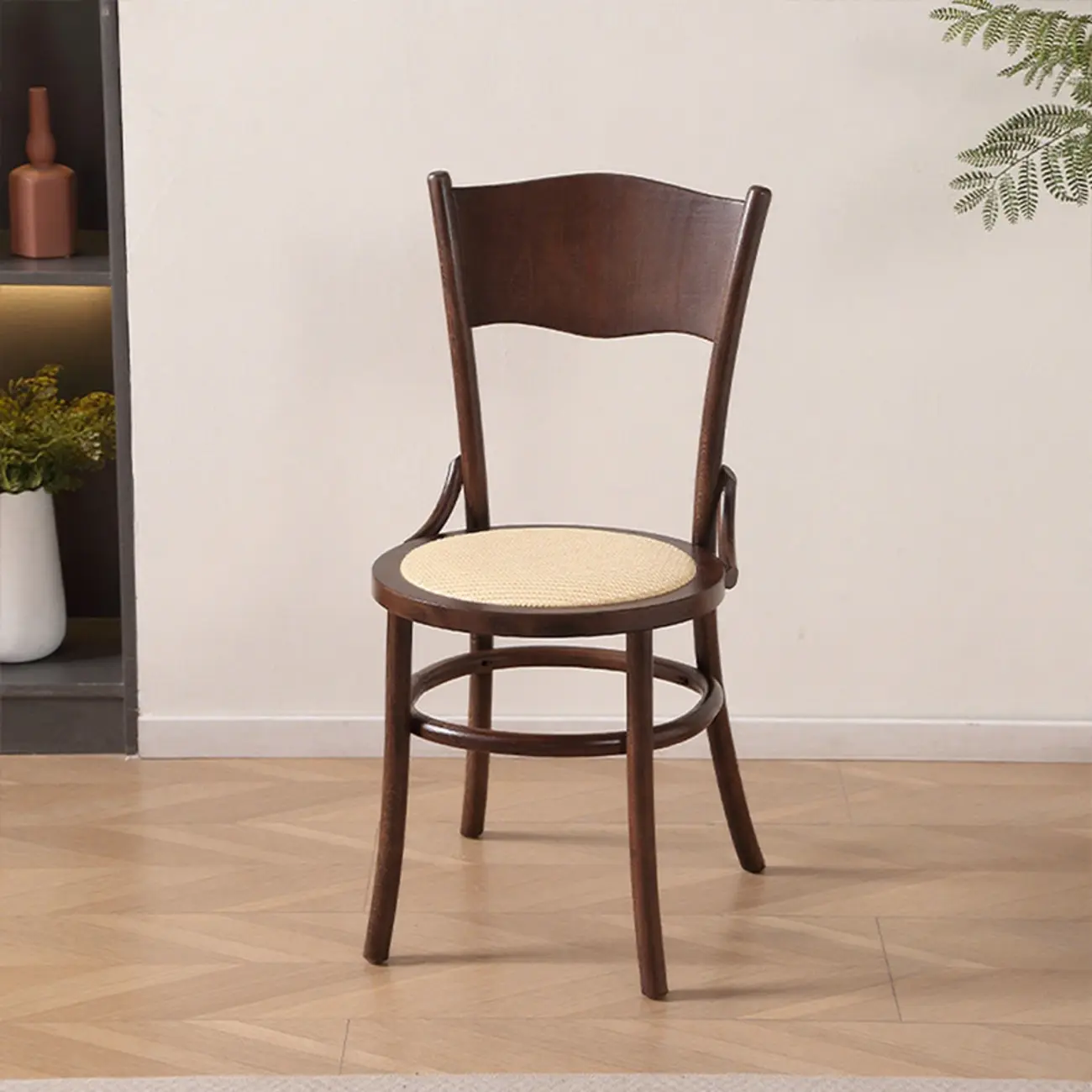 Mid-Century Modern Round Wood Dining Chair Image - 14 | homeyfad