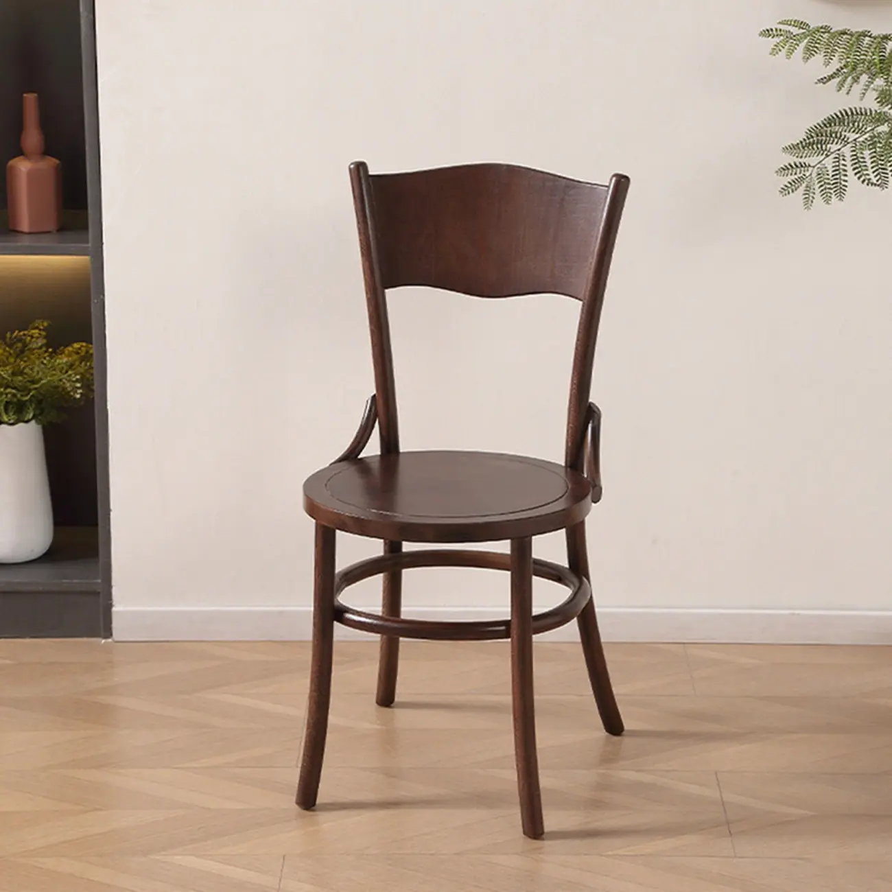 Mid-Century Modern Round Wood Dining Chair Image - 16 | homeyfad