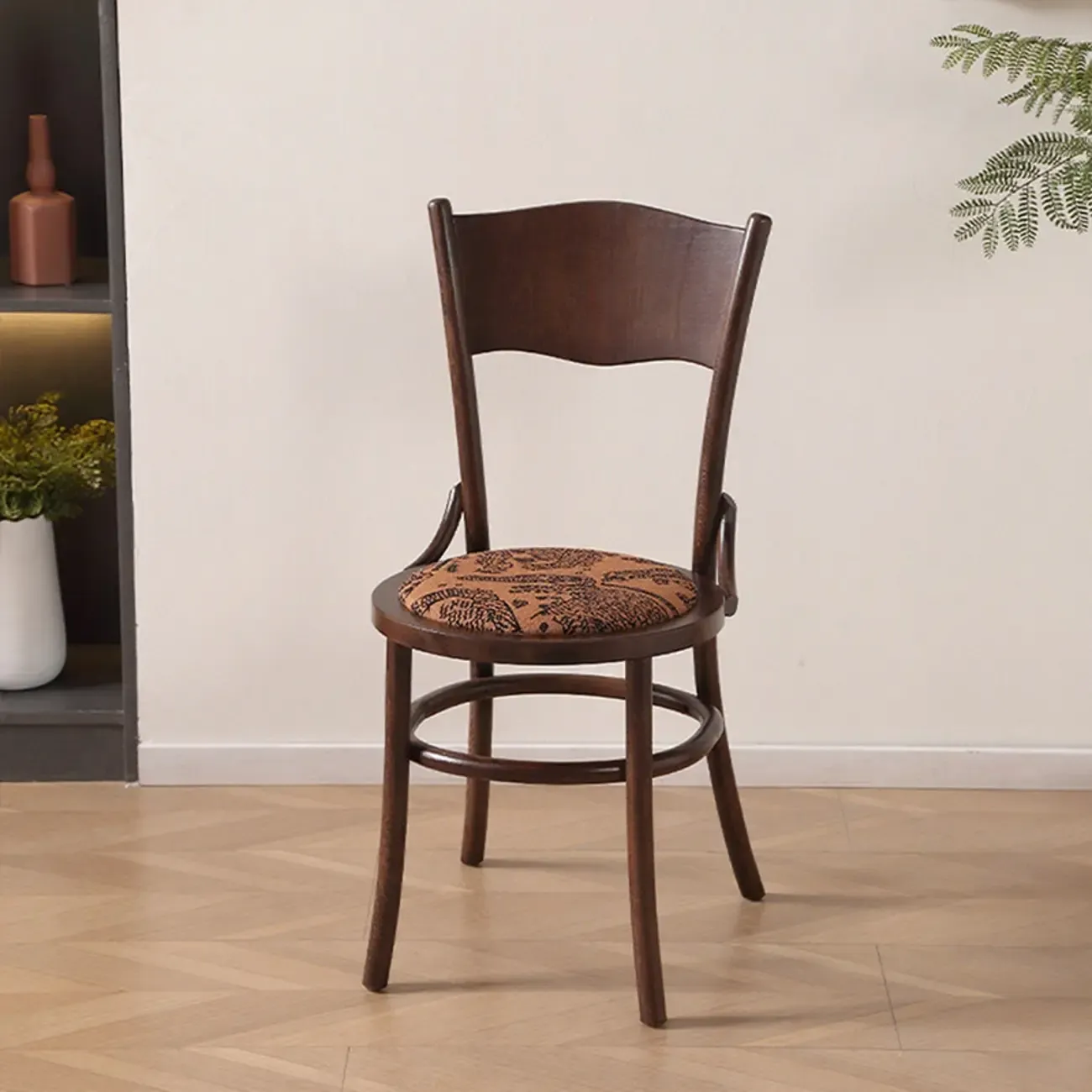 Mid-Century Modern Round Wood Dining Chair Image - 10
