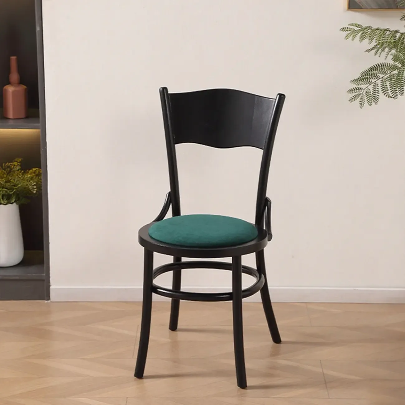 Mid-Century Modern Round Wood Dining Chair Image - 17