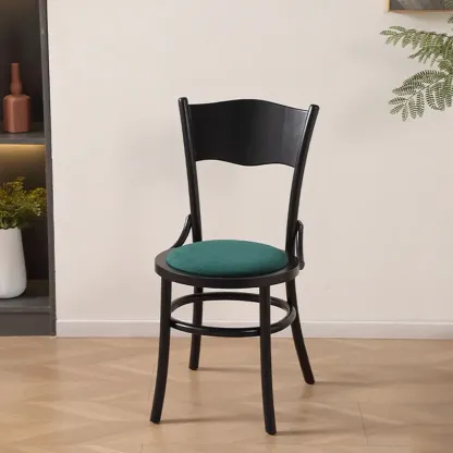 Mid-Century Modern Round Wood Dining Chair Image - 17