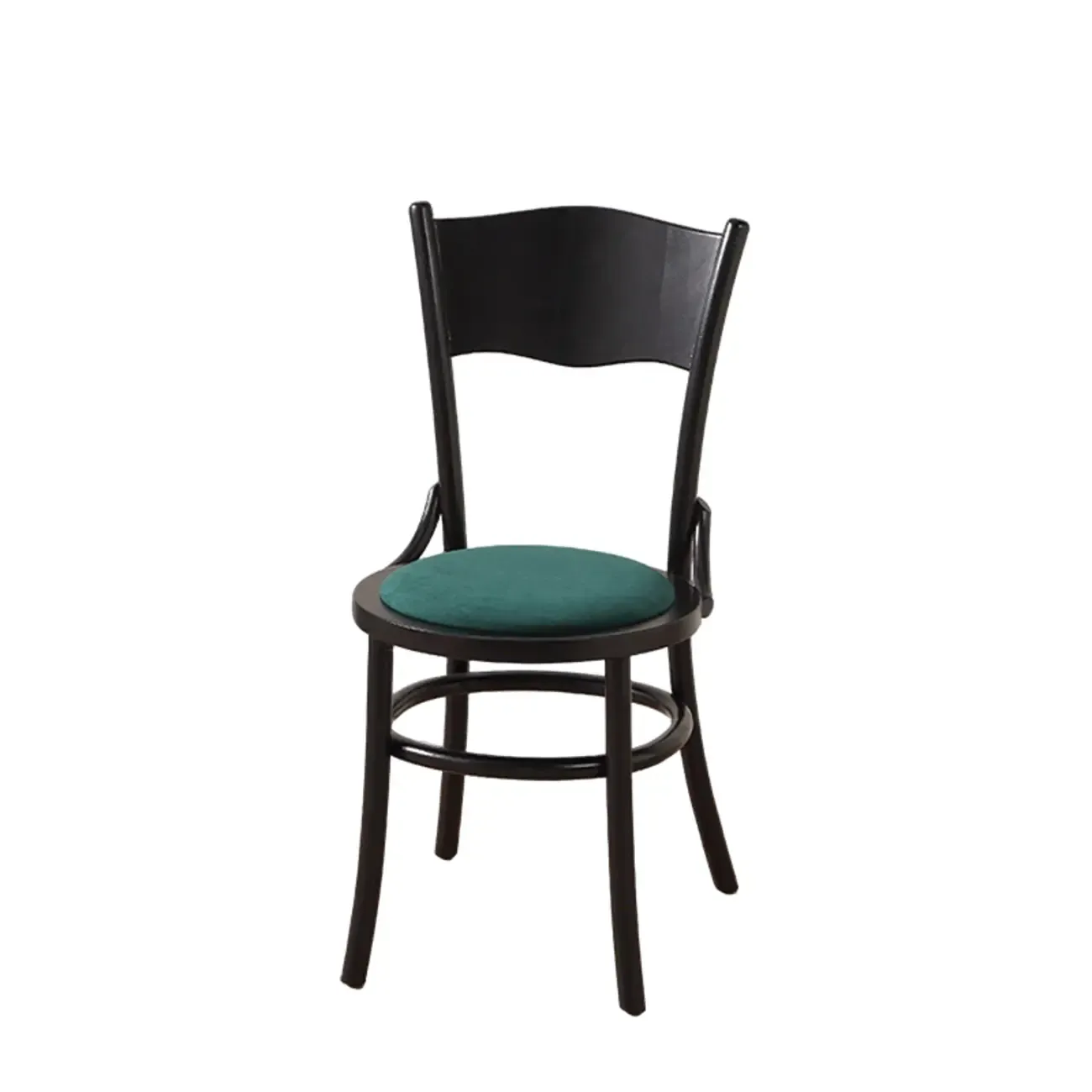 Mid-Century Modern Round Wood Dining Chair Image - 28