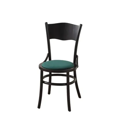 Mid-Century Modern Round Wood Dining Chair Image - 28