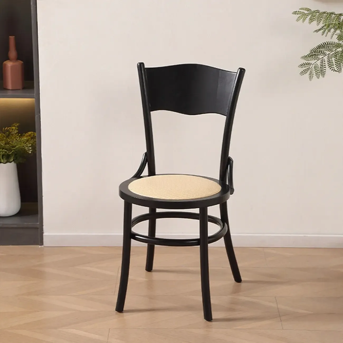 Mid-Century Modern Round Wood Dining Chair Image - 15