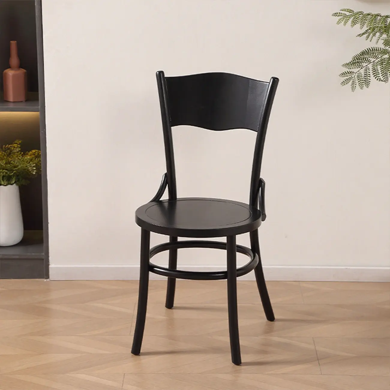 Mid-Century Modern Round Wood Dining Chair Image - 18 | homeyfad