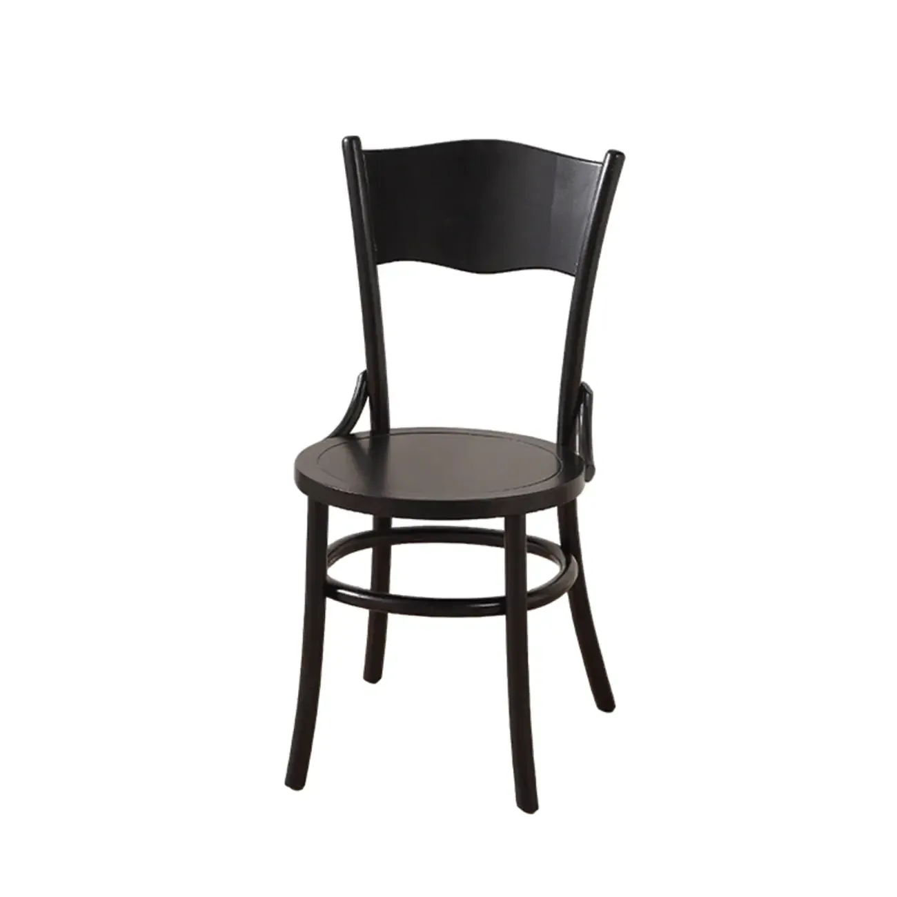 Mid-Century Modern Round Wood Dining Chair Image - 31