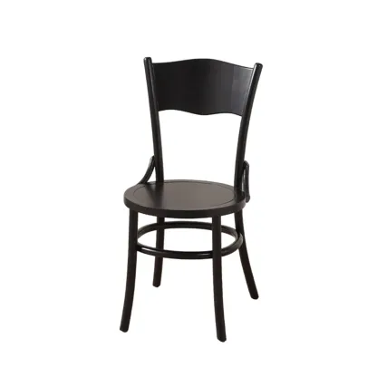 Mid-Century Modern Round Wood Dining Chair Image - 31