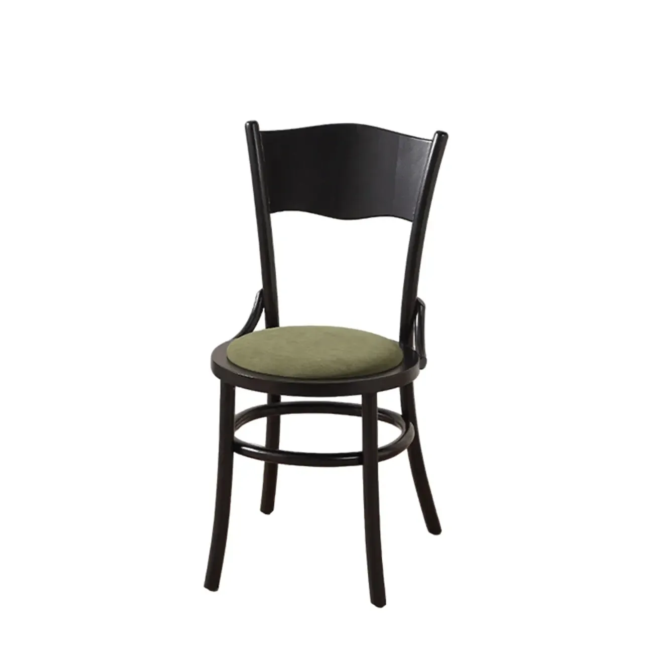 Mid-Century Modern Round Wood Dining Chair Image - 32