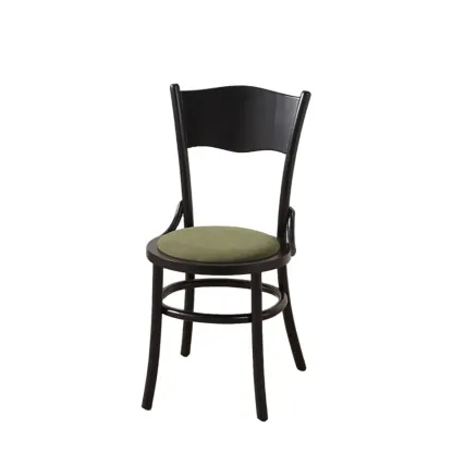 Mid-Century Modern Round Wood Dining Chair Image - 32