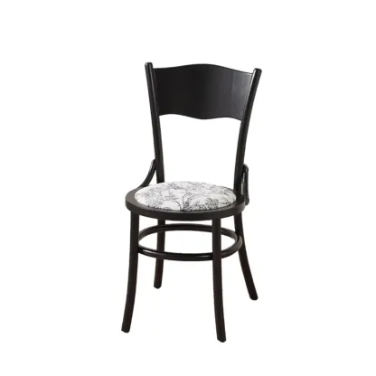 Mid-Century Modern Round Wood Dining Chair Image - 33